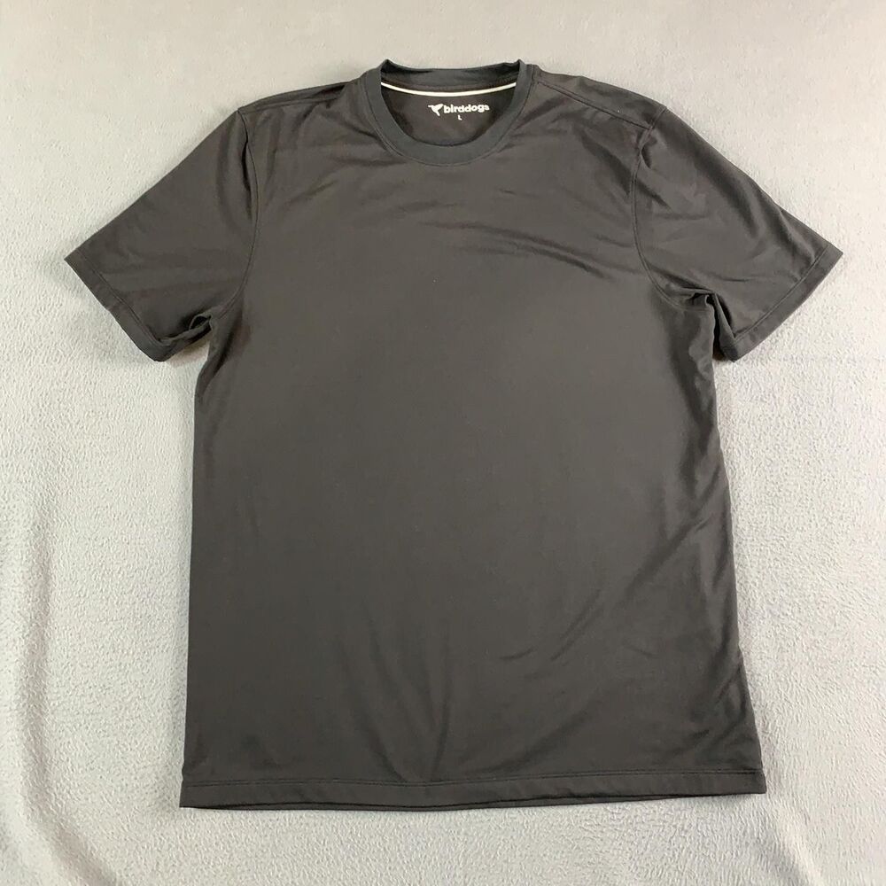 Birddogs Shirt Mens Large Black Performance T-Shirt Polyester Tagless Crewneck